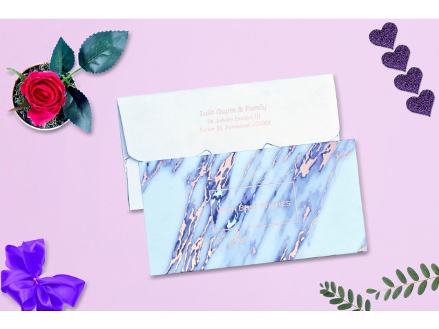 Water Effect Personalised Shagun Envelope - Pack of 20 -  - Memorys