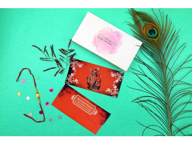 Radha Krishna Personalised  Shagun Envelopes - Pack of 20 - Shagun Envelopes - Memorys