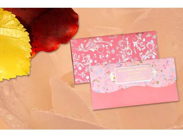 Peach Blossam Personalised  Shagun Envelopes - Pack of 20 -  - Memorys