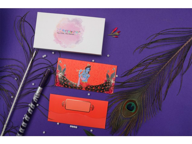 Shree Krishna Designer Shagun Envelopes - Pack of 12 -  - Memorys