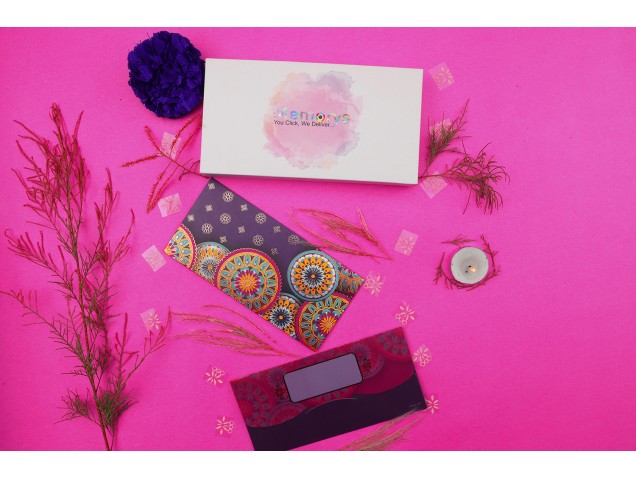 Ancient Carnival Design Shagun Envelope - Pack of 12  -  - Memorys