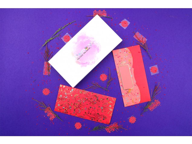 Peach Blossam Shagun Envelope - Pack of 12 -  - Memorys