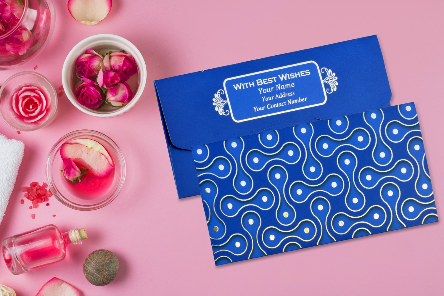 Blue Balloon Design Personalised Shagun Envelope - Pack of 20