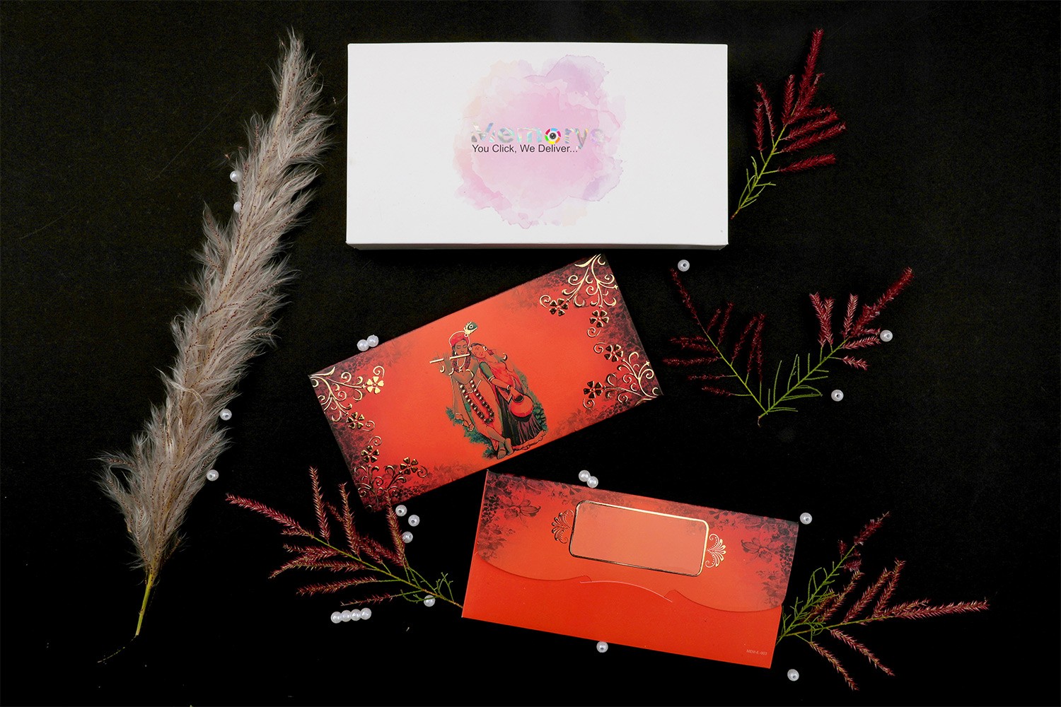 Radha Krishna Designer Shagun Envelopes - Pack of 12