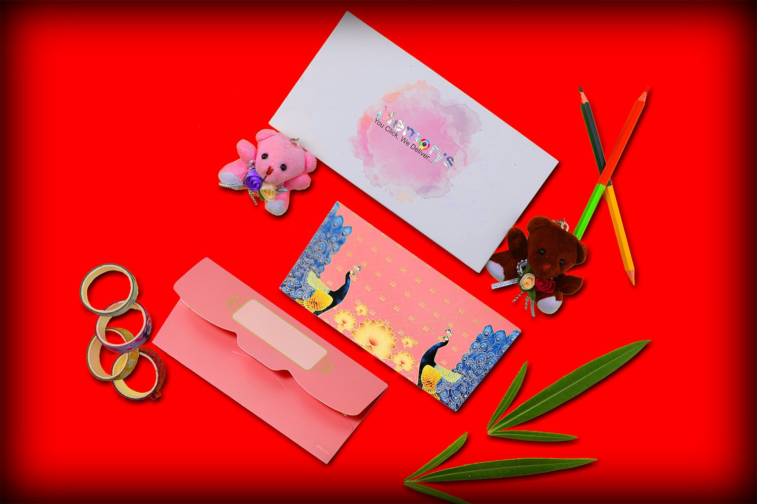 Dancing Peacocks with Lotus Design Shagun Envelope - Pack of 12