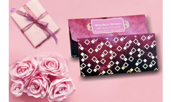 Hollow & Fill Box Design Personalised Shagun Envelope - Pack of 20