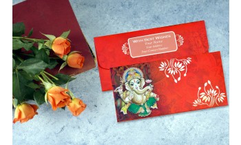 Shree Ganesha Personalised Shagun Envelopes - Pack of 20