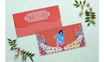 Shree Krishna Personalised Shagun Envelopes - Pack of 20