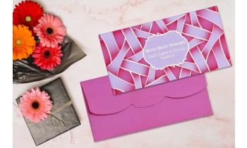 Peach Web Design Personalised Shagun Envelope - Pack of 20