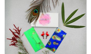 Peacock feather Designer Shagun Envelopes - Pack of 12