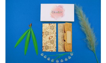 Beige Floral Shagun Envelope - Pack of 12