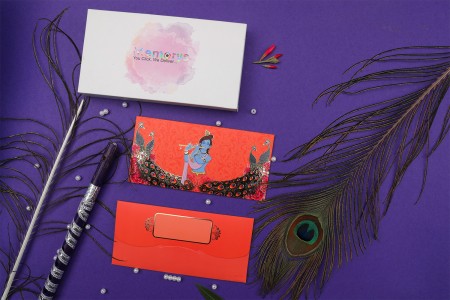 Shree Krishna Designer Shagun Envelopes - Pack of 12