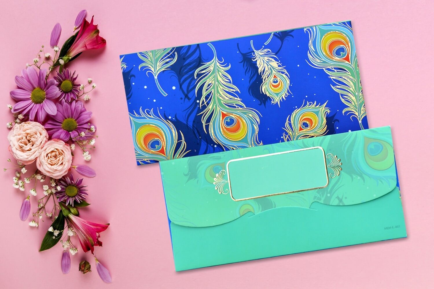 Peach Color Personalised Shagun Envelopes  - Pack of 20