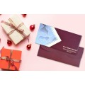 Maroon Delicate Design Personalised Shagun Envelope - Pack of 20 -  - Memorys