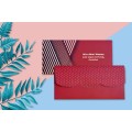Maroon Dotted & Box Design Personalised Shagun Envelope - Pack of 20 -  - Memorys