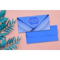 Royal Blue Pocket Style Personalised Shagun Envelope - Pack os 20 -  - Memorys